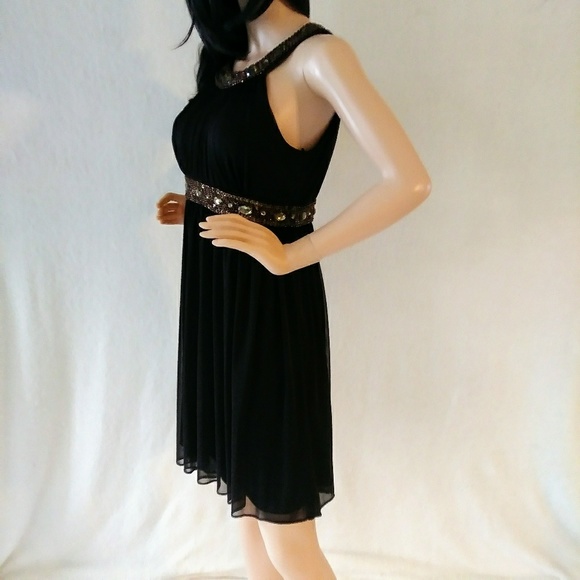 SALE! Cache Sz 8 Brown Beaded Fancy Party Dress - Picture 6 of 8